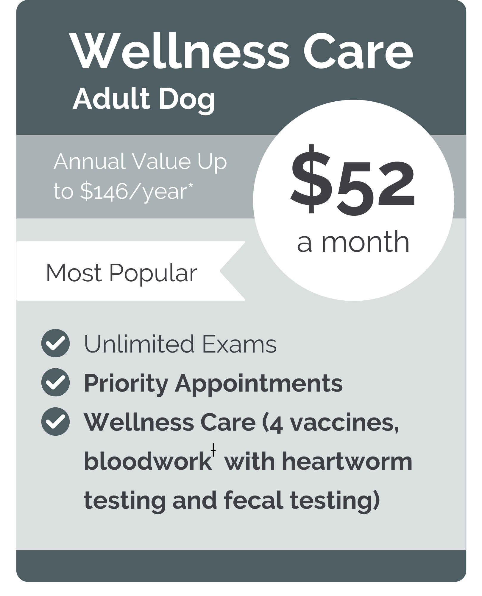 Roanoke AH VIPet Plan_pricing_Wellness Dog